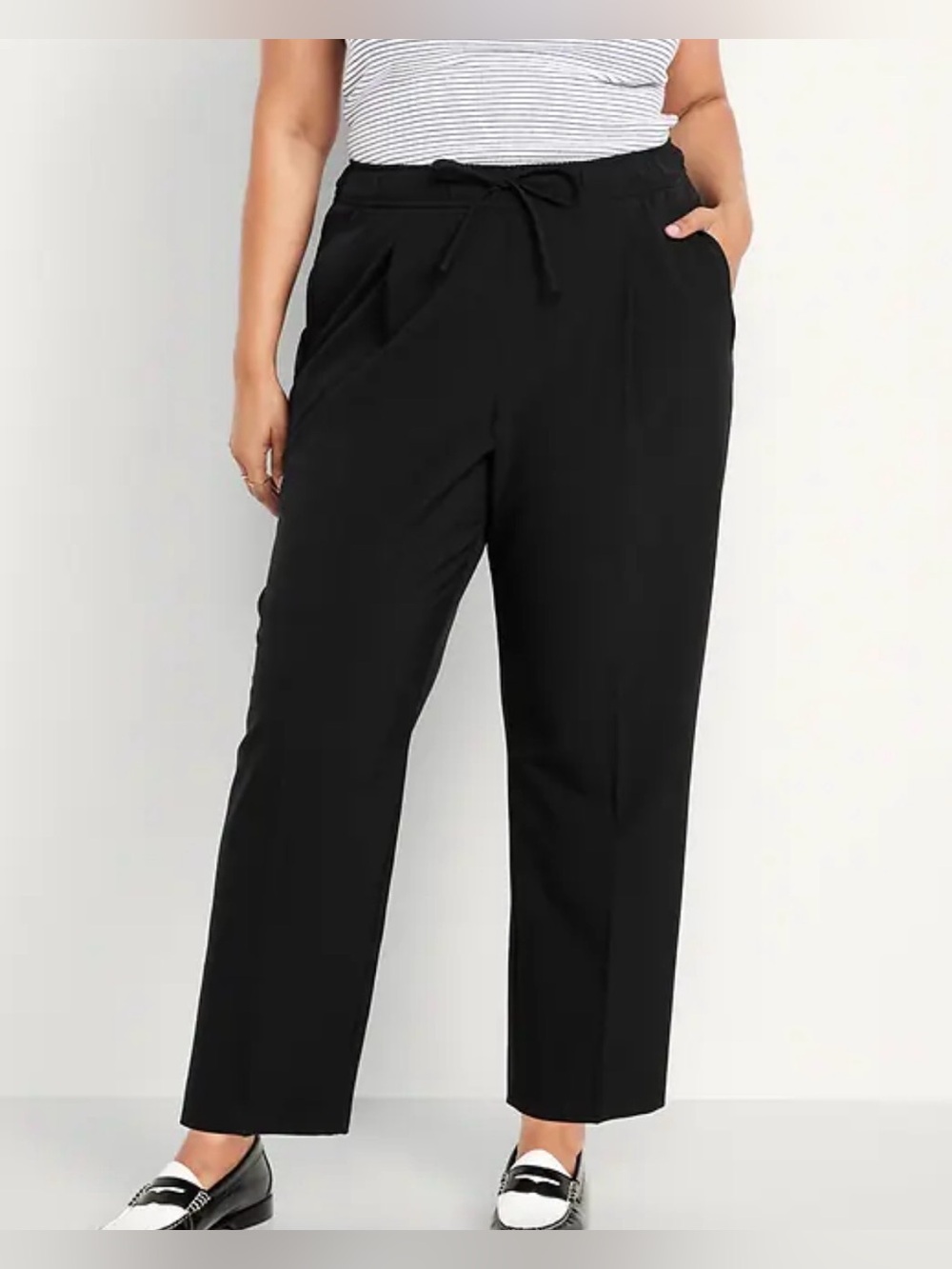 NWT Old Navy High-Waisted Billie Black Straight Ankle Trouser